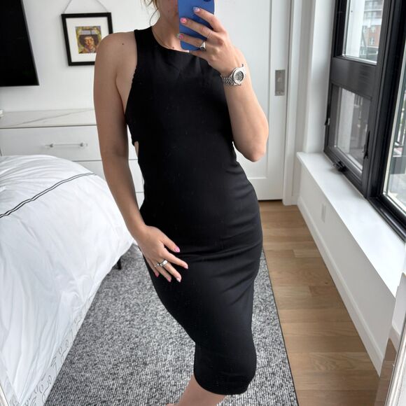 T Alexander Wang Cut-Out Scoop Neck Sleeveless Maxi Dress Black - Picture 1 of 11